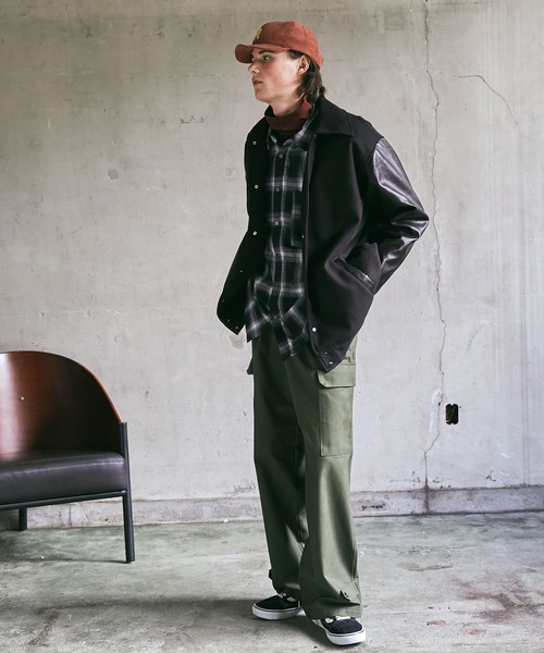 EMMA CLOTHES（エマクローズ） スタジャン ビッグシルエット襟付き