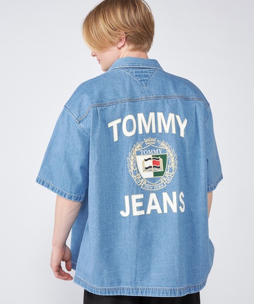 TOMMY JEANS（トミー・ジーンズ） シャツ ショートスリーブデニム 