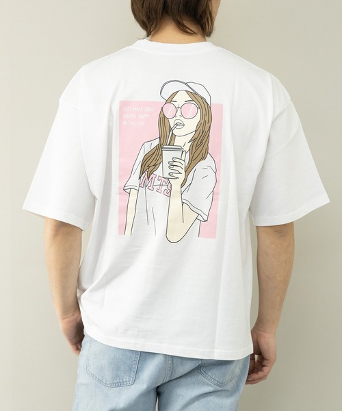 【boohoo】プリント半袖Tシャツ セール】オーバーサイズロゴフォトプリント半袖メタリック箔