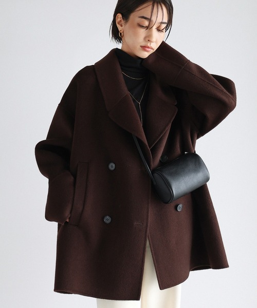 evernavy ウールリバーPコート ウールコート 黒　M 極美品 evernavy ピーコート pコート 「新色追加」ウールリバーPコート