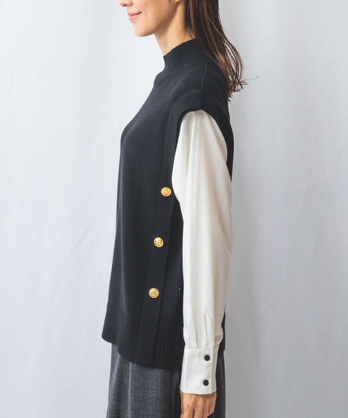 ニット セーター 「NARACAMICIE」布帛コンビプルオーバーニット レディース NARACAMICIE ニット セーター 「NARACAMICIE」布帛コンビプル