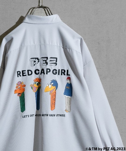 RED CAP GIRL シャツ 「a-r」「PEZ×RedCapGirl」ナチュラル