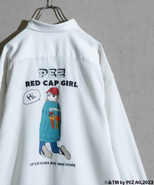 RED CAP GIRL シャツ 「a-r」「PEZ×RedCapGirl」ナチュラル