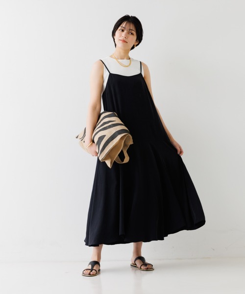 Rouge vif ヘムフレアキャミワンピース ブラック ヘムフレアキャミワンピース ♪｜レコメンドアイテム-Rouge vif