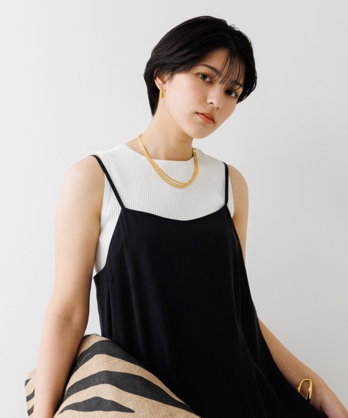 Rouge vif ワンピース キュプラキャミフレアワンピース