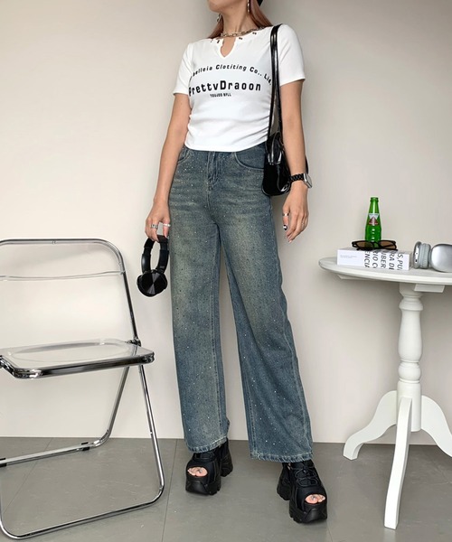 STONE  ストレートデニム non-hedge ストーンデニムストレートパンツ|TiMTiMオンライン