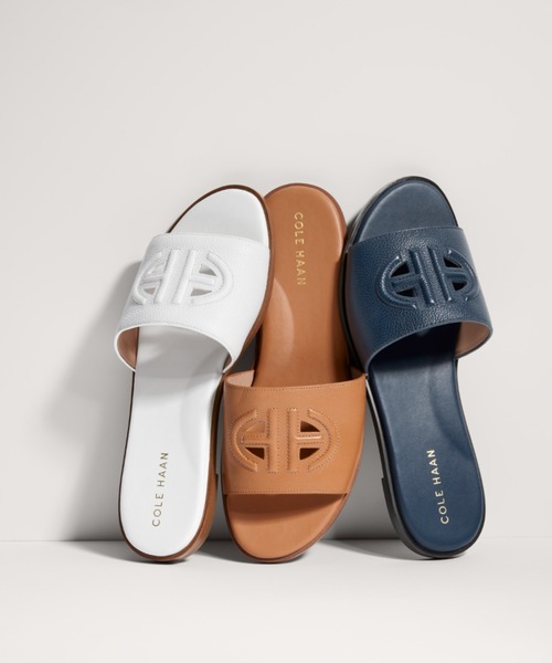 COLE HAAN サンダル フリン ロゴ スライド womens レディース