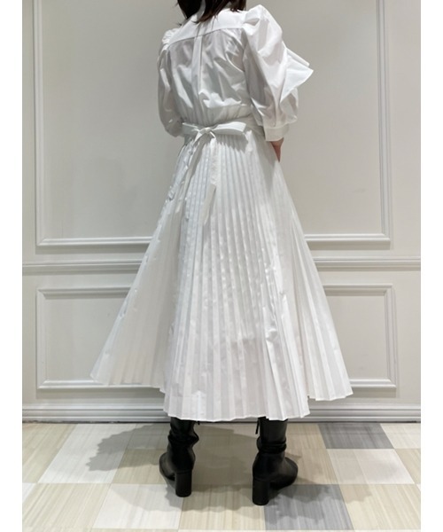 SNIDEL◆7分袖ワンピース/0/ポリエステル/PNK/SWFO221218 SNIDEL 「SNIDEL」 7分袖ワンピース 1 ホワイト レディース