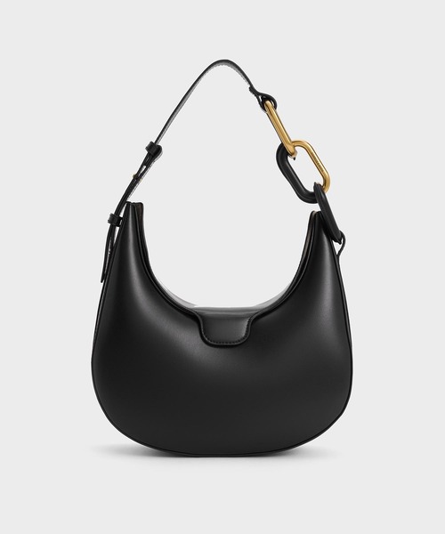モードスタイル メタリックショルダー バッグ CHARLES & KEITH ショルダーバッグ バッグ Kora コラ