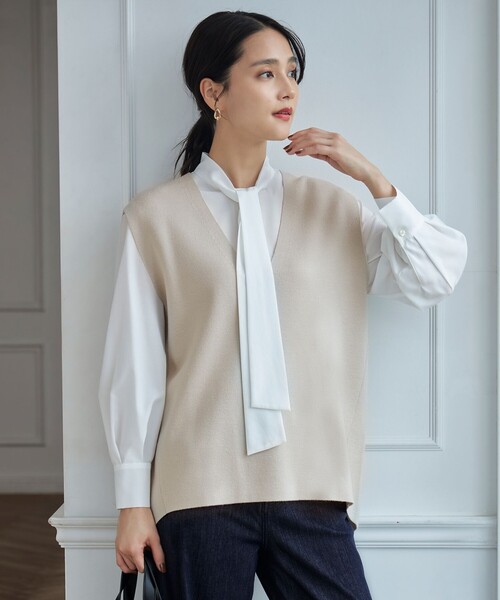 ベスト ジレ ウールミラノニット ベスト レディース 自由区 ベスト ジレ ウールミラノニット レディース : ZOZOTOWN