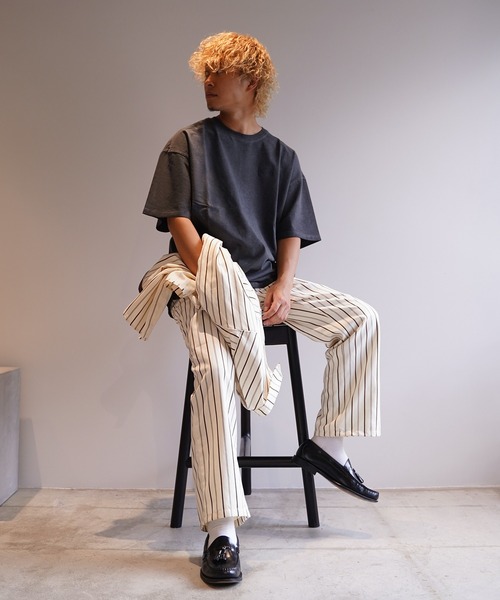 wakami ベルテッドパンツ ストライプパンツLIBEIRO リルーム