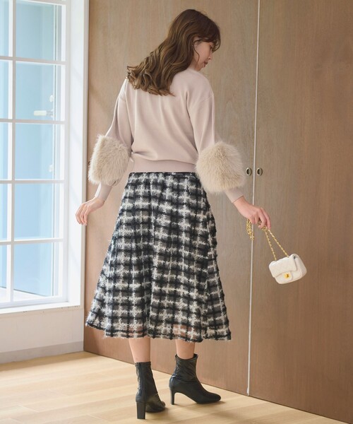 Feroux ニット セーター 「洗える」ファースリーブ ニットプル