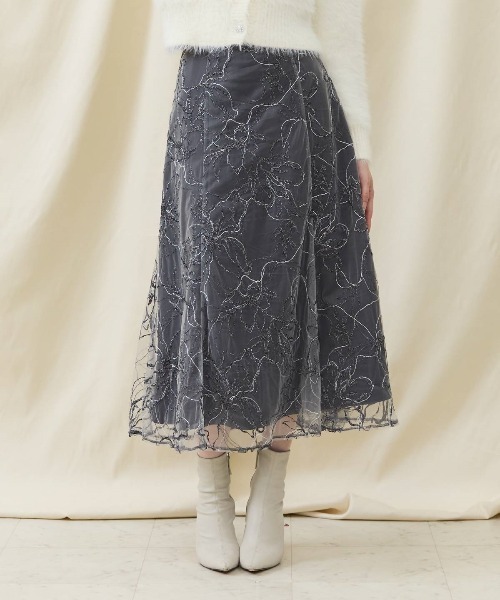 AND COUTURE（アンドクチュール） スカート エンブロイダリーチュール