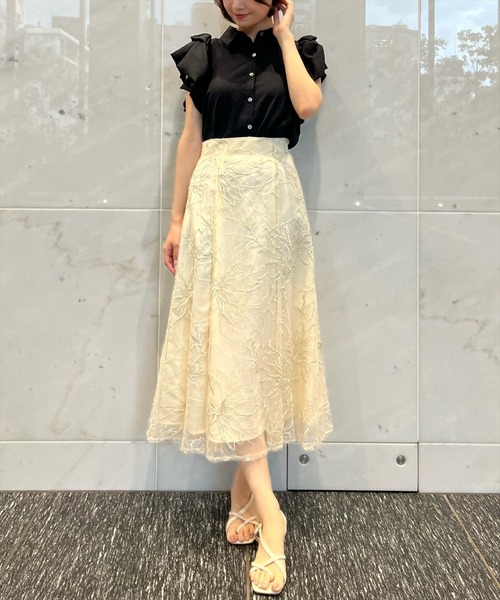 AND COUTURE（アンドクチュール） ロング スカート エンブロイダリー