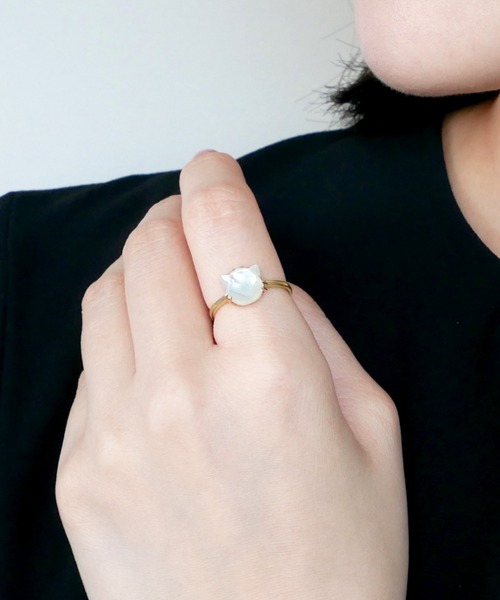 va vendome aoyama 指輪 リング K10YG ねこ シェル リング レディース