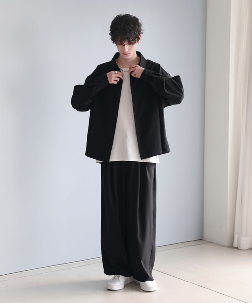 MARNI archive ネイビー ワイドバギースラックス 1TUCK WIDE BAGGY SLACKS – CAMPHOR WOOD - OFFICIAL ONLINE STORE