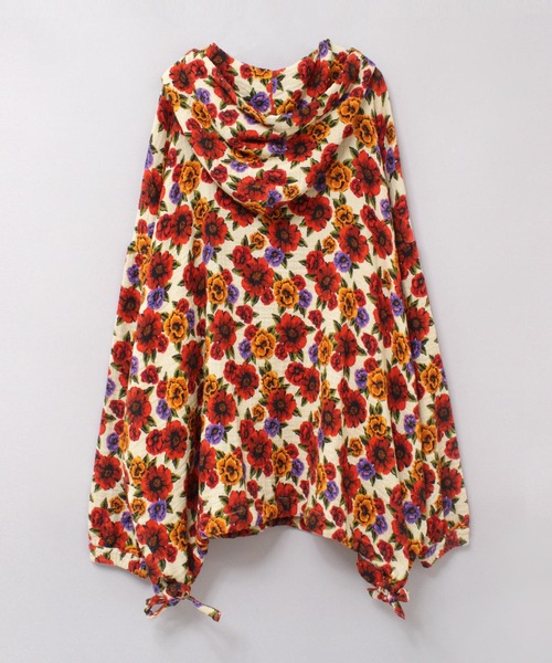 RNA（アールエヌエー） コート アウター J2135 フラワー総柄ハーフZIP