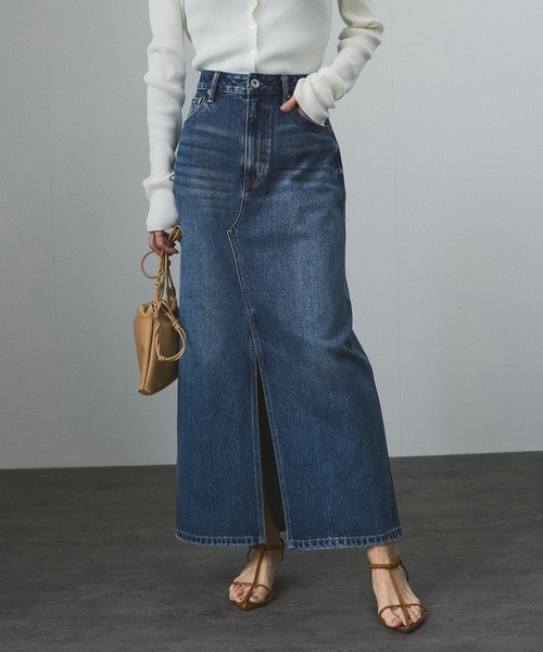 SALON adam et rope' WEB限定 リメイクライクデニムスカート SALON adam et rope'｜【WEB限定】リメイクライクデニムスリット
