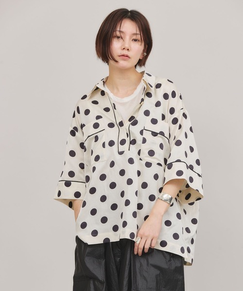 Curensology｜ドットジャガードブラウス | Rakuten Fashion(楽天