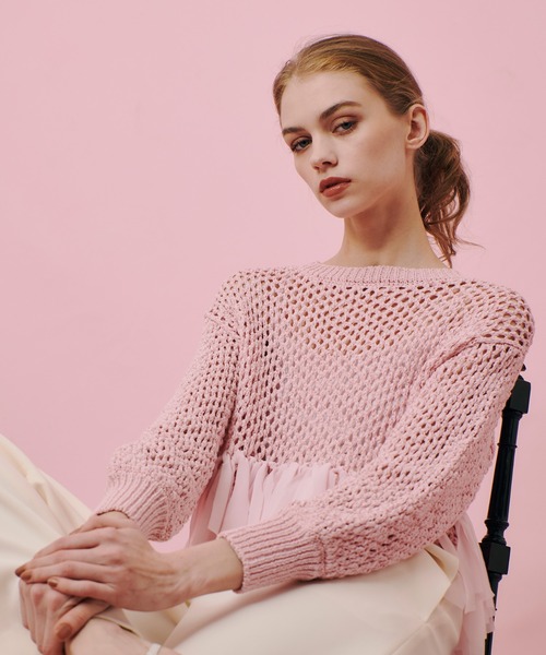 アルアバイル　Lou lou willoughby ラメ　ニット　シルバー trim_ofalv_item2be31e9ab2b211e