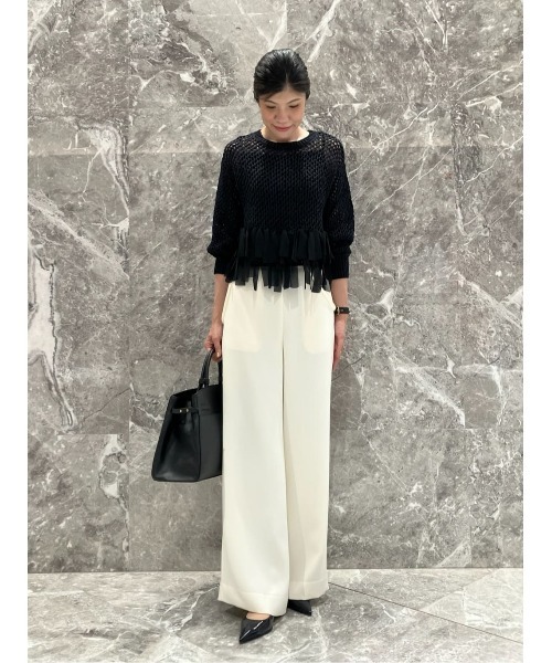 ニット セーター 「LOULOU WILLOUGHBY」シフォンパピエメッシュプルオーバー レディース LOULOU WILLOUGHBY ニット セーター 「LOULOU WILLOUGHBY