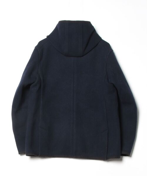 DANTON ウールモッサカラーレスジャケット サイズ42 ネイビー 「DANTON