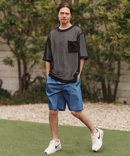 CAMBIO（カンビオ） パンツ mp13375-Chambray Shorts ショートパンツ
