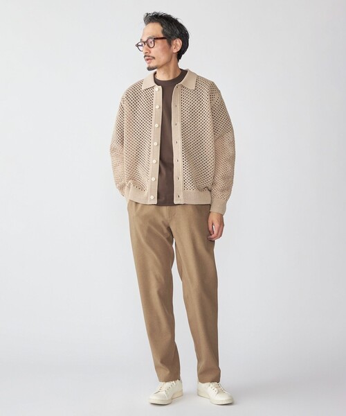 SHIPS（シップス） カーディガン SHIPS:「手洗い可能」メッシュ ニット