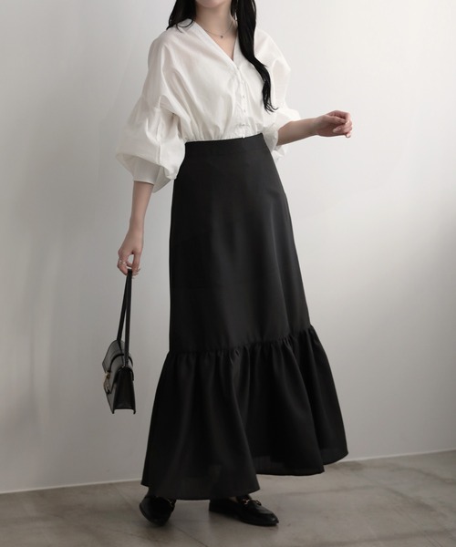 【新品・未使用】Frene 黒ボリュームスカート Skirt – Frene