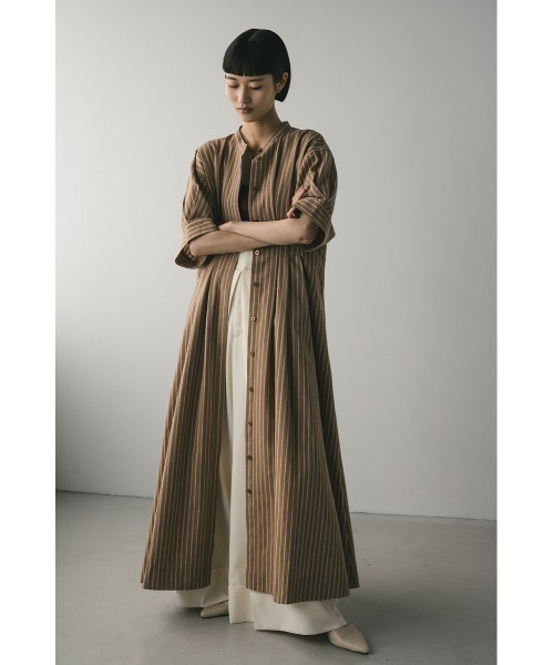 未使用タグ付き★マザーハウス　麻　リネン　ワンピース　プリーツ 未使用タグ付き☆マザーハウス 麻 リネン ワンピース プリーツ