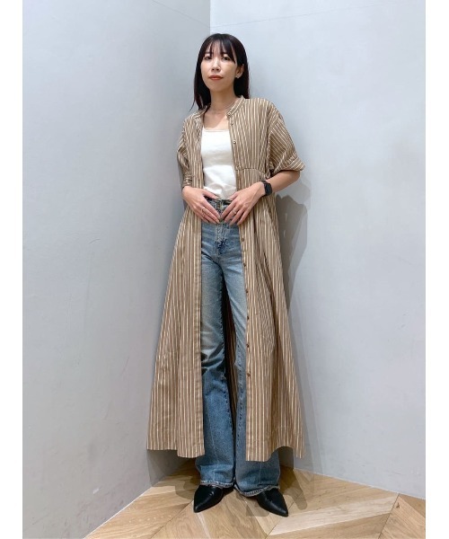 STYLEMIXER ワンピース 「大人気」リネンミックスシャツ