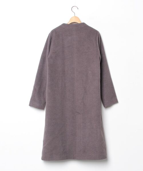 「N.（N. Natural Beauty Basic）」 ノーカラーコート MEDIUM チャコールグレー レディース_画像2