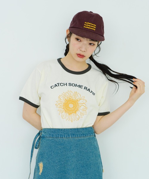 tシャツ 「eLur」サンフラワーリンガーT レディース