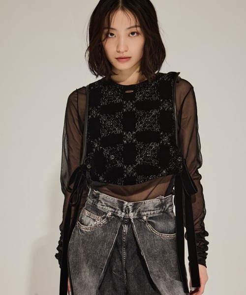 ベスト ジレ 「tanakadaisuke/タナカダイスケ」palace tiles quilted body armor/ビスチェ レディース