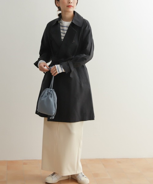 「URBAN RESEARCH DOORS」 トレンチコート MEDIUM ネイビー レディース