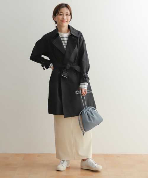 「URBAN RESEARCH DOORS」 トレンチコート MEDIUM ネイビー レディース