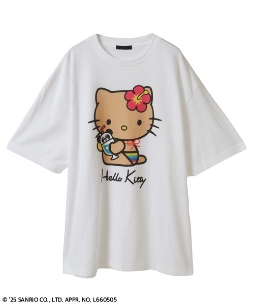 Candy Stripper tシャツ 「HELLO KITTY」GAL BIG Tシャツ