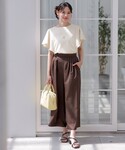 tシャツ 着映えフリルスリーブ カットソー レ...の詳細画像1