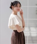 tシャツ 着映えフリルスリーブ カットソー レ...の詳細画像2