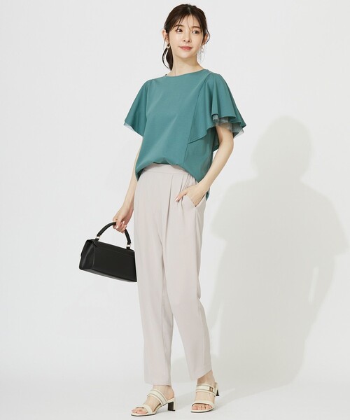any SiS tシャツ 着映えフリルスリーブ カットソー レディース
