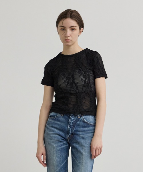 INSCRIRE tシャツ 「INSCRIRE/アンスクリア」Race Tee/シアー