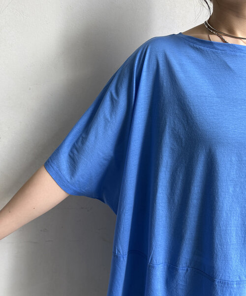 DouDou（ドゥドゥ） tシャツ 「WEB限定」ボートネック切替プルオーバー