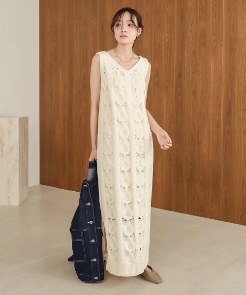 BAB（バブ） ワンピース 「S・Mサイズ展開」ミックス編みニット