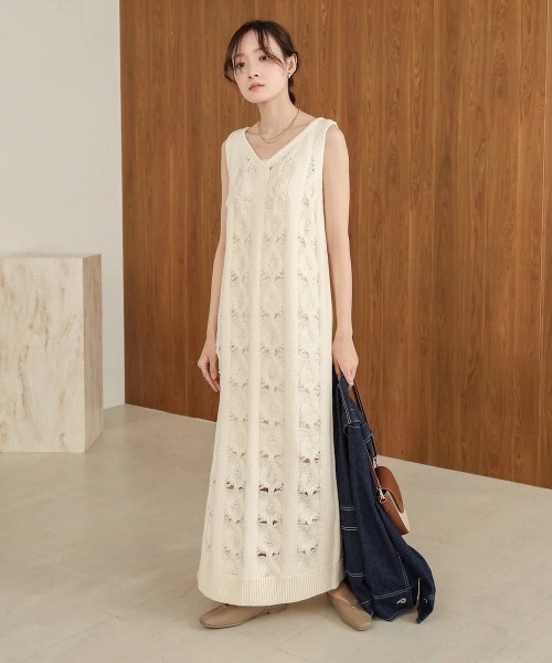 BAB（バブ） ワンピース 「S・Mサイズ展開」ミックス編みニット