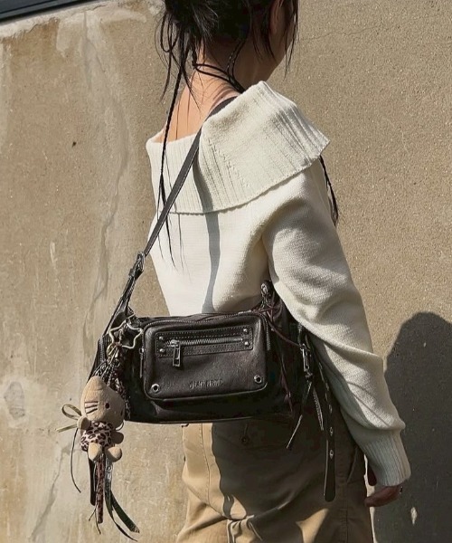 ショルダーバッグ BLACK CROSSBODY BAG BLACKPURPLE ショルダーバッグ 「BLACK PURPLE」Marco Bag