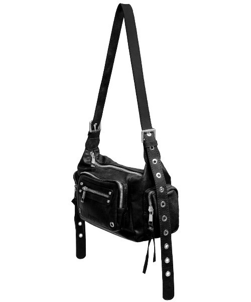 ショルダーバック　カラー　ブラック BLACKPURPLE ショルダーバッグ 「BLACK PURPLE」Marco Bag