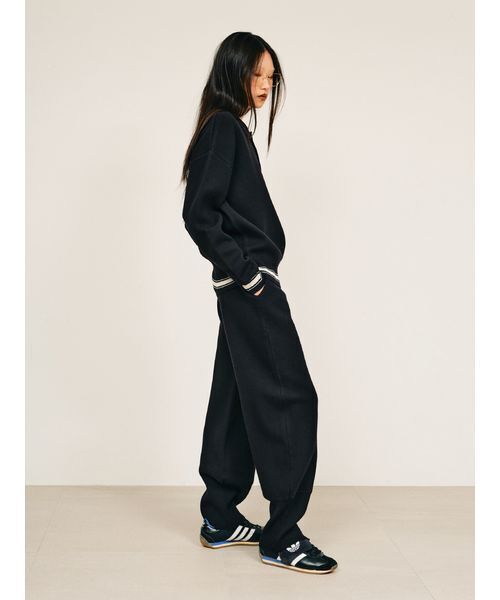 null.（ヌル） パンツ リブヘムニットパンツ レディース : ZOZOTOWN