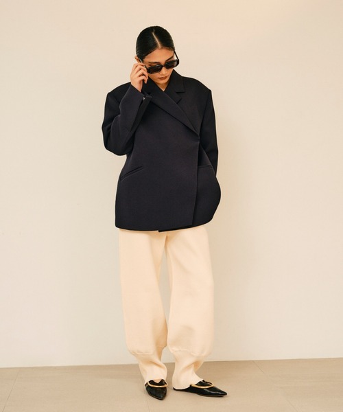 null.（ヌル） パンツ リブヘムニットパンツ レディース : ZOZOTOWN