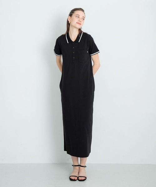 新品未使用 LANVIN ストライプ ポロワンピース 楽天市場】ストライプ 柄 テントライン ギャザー ワンピース