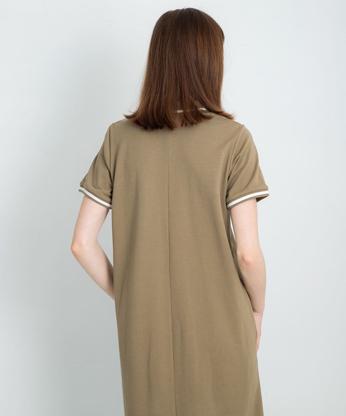 美品 ザリラクス スーパーファインコットンカノコバンドカラーポロドレスワンピース 美品 ザリラクス スーパーファインコットンカノコバンドカラー
